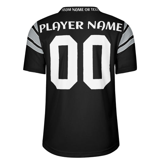 Vegas Desert Night Black-Silver Gridiron Jersey - Personalized Name & Number - Pro-Look Finish