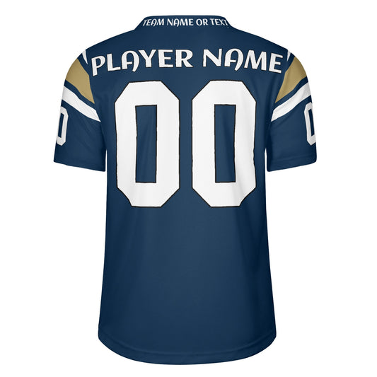 LA Pacific Pride Navy/Gold Football Jersey - Custom Name & Number - Stadium-Ready Mesh