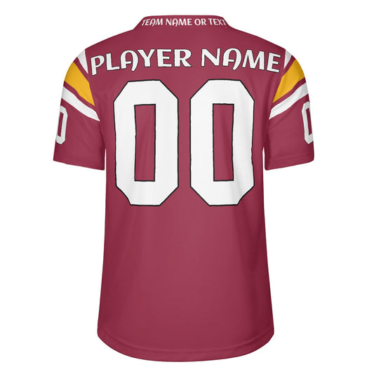 Desert Heat Cardinal/Gold Football Jersey - Custom Name & Number - Stadium-Ready Mesh