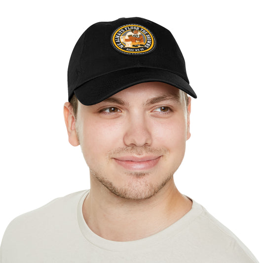 Humorous Dad Hat with Leather Patch, Casual Dad Cap, Gift for Dad, Fun Father's Day Accessory, Unique Outdoor Hat
