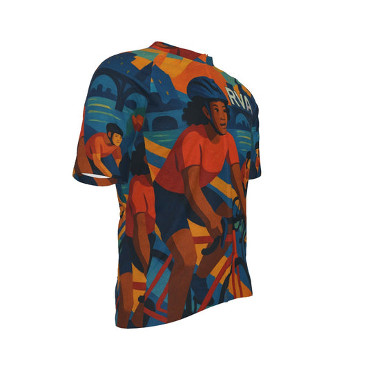 RVA RIDES All-Over Print Raglan Men's Cycling Jersey