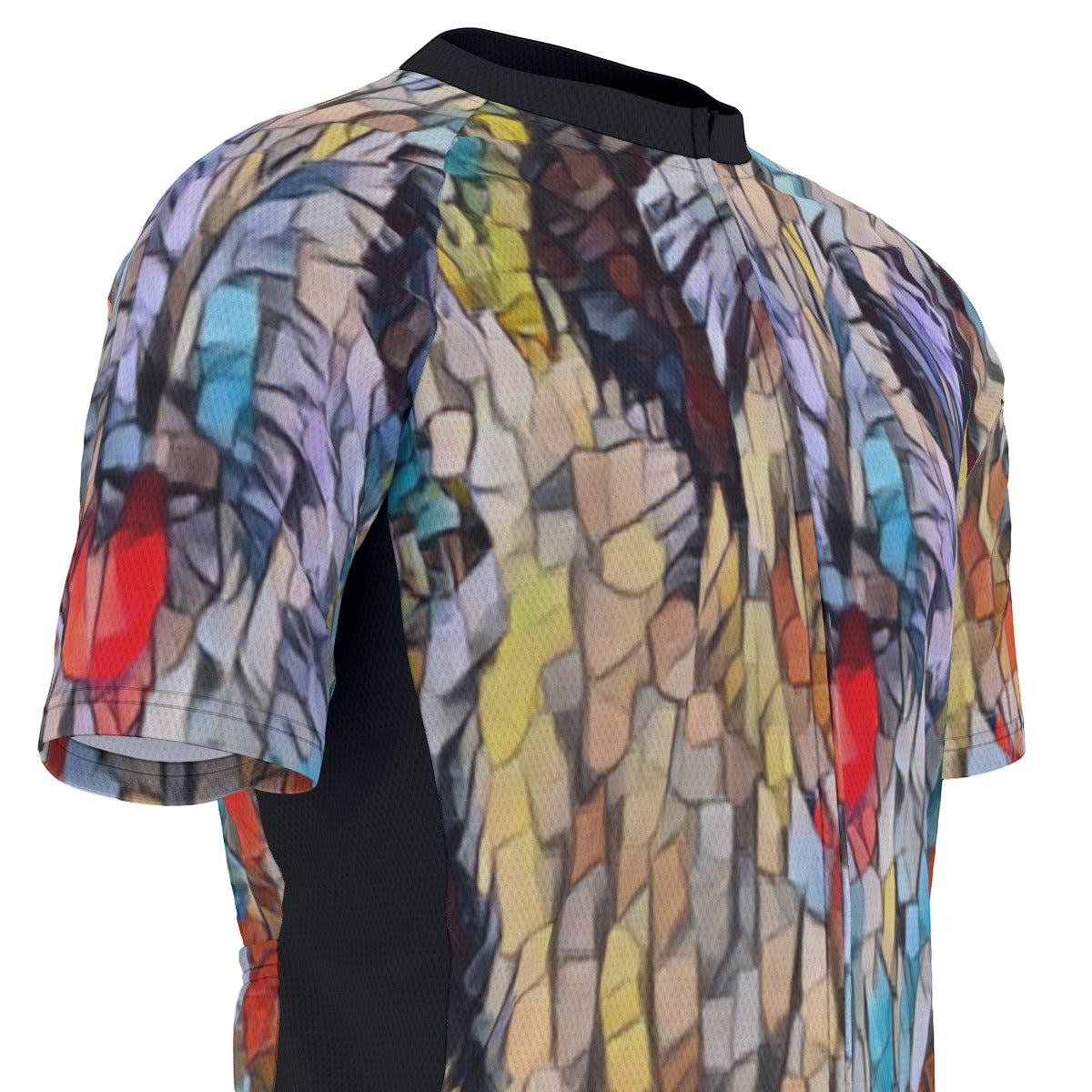 Dog Mosaic All-Over Print Raglan Men's Cycling Jersey