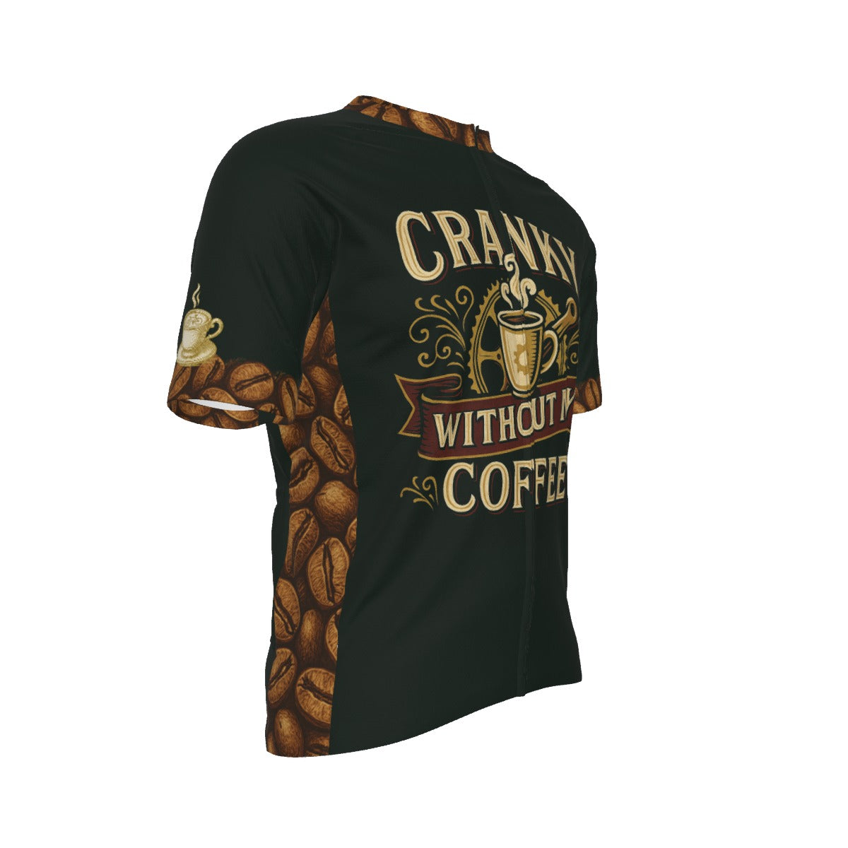 Cranky Without My Coffee All-Over Print Raglan Men's Cycling Jersey