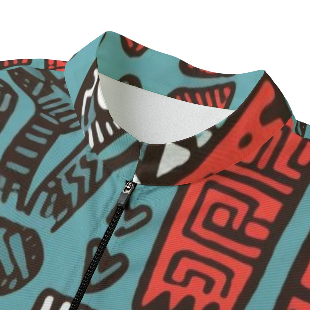 Tribal Trails: Aztec Art MTB Jersey All-over Print Men's With Black Zipper