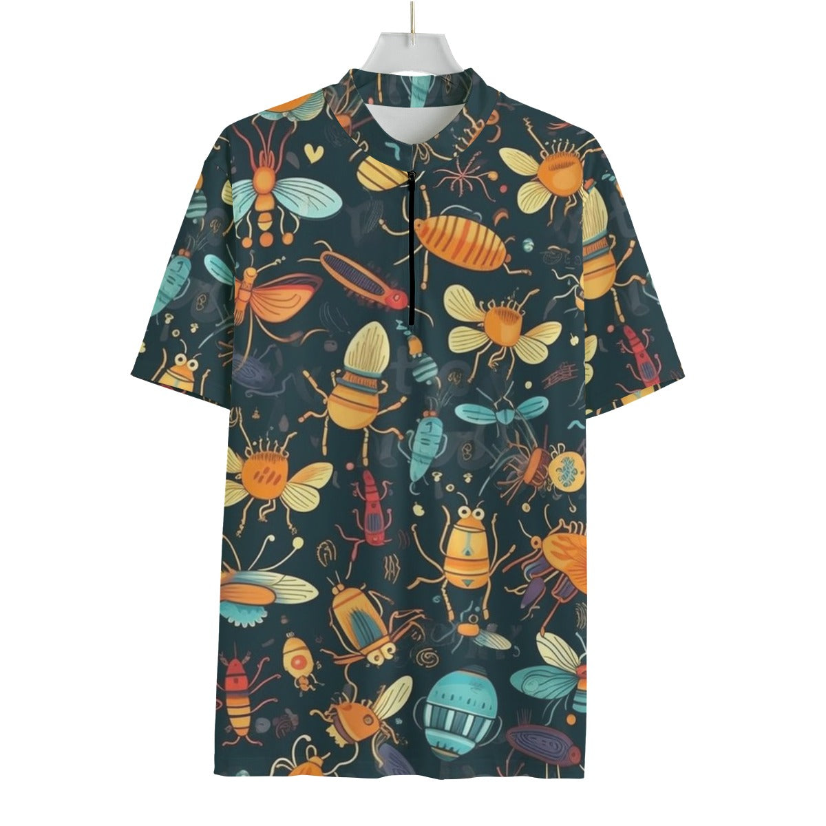 You BUG ME All-over Print Men's MTB Jersey With Black Zipper