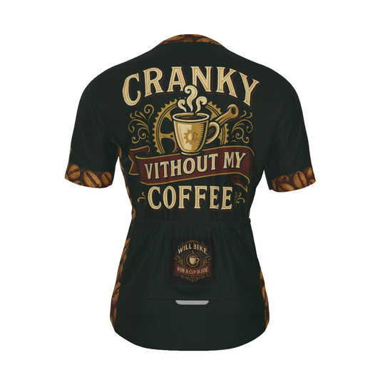 Cranky Without My Coffee All-Over Print Raglan Men's Cycling Jersey