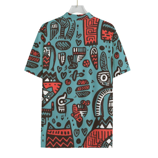 Tribal Trails: Aztec Art MTB Jersey All-over Print Men's With Black Zipper