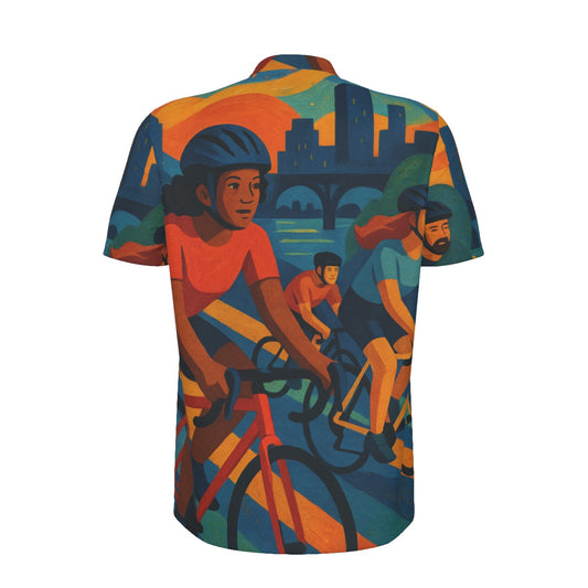 RVA Rides All-over Print Men's MTB Jersey With Black Zipper