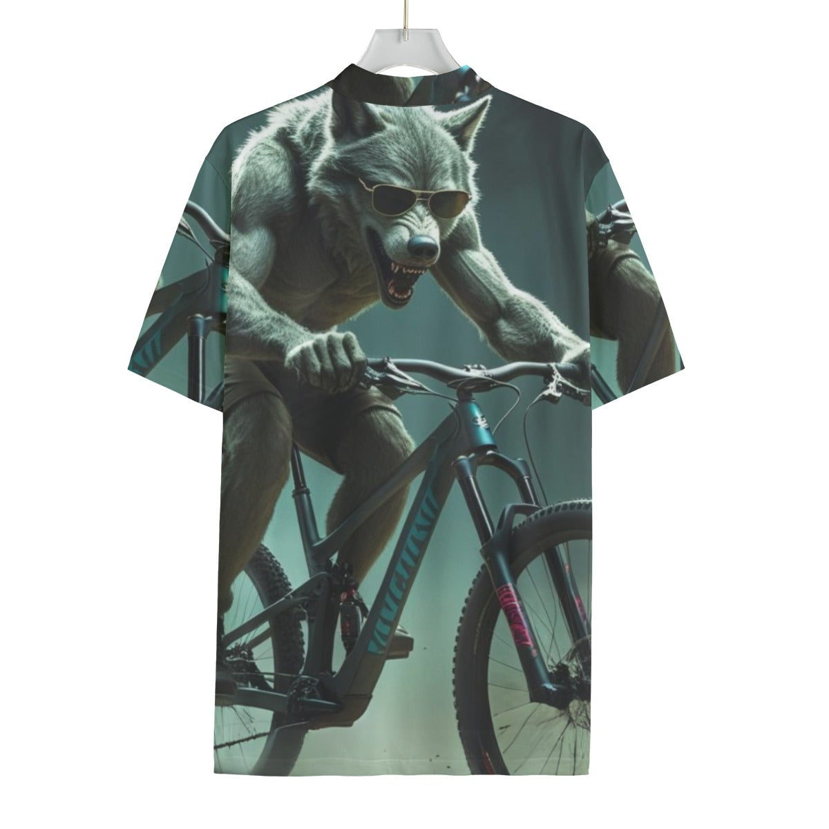 Full Moon Shredder: Werewolf MTB Jersey All-over Print Men's With Black Zipper