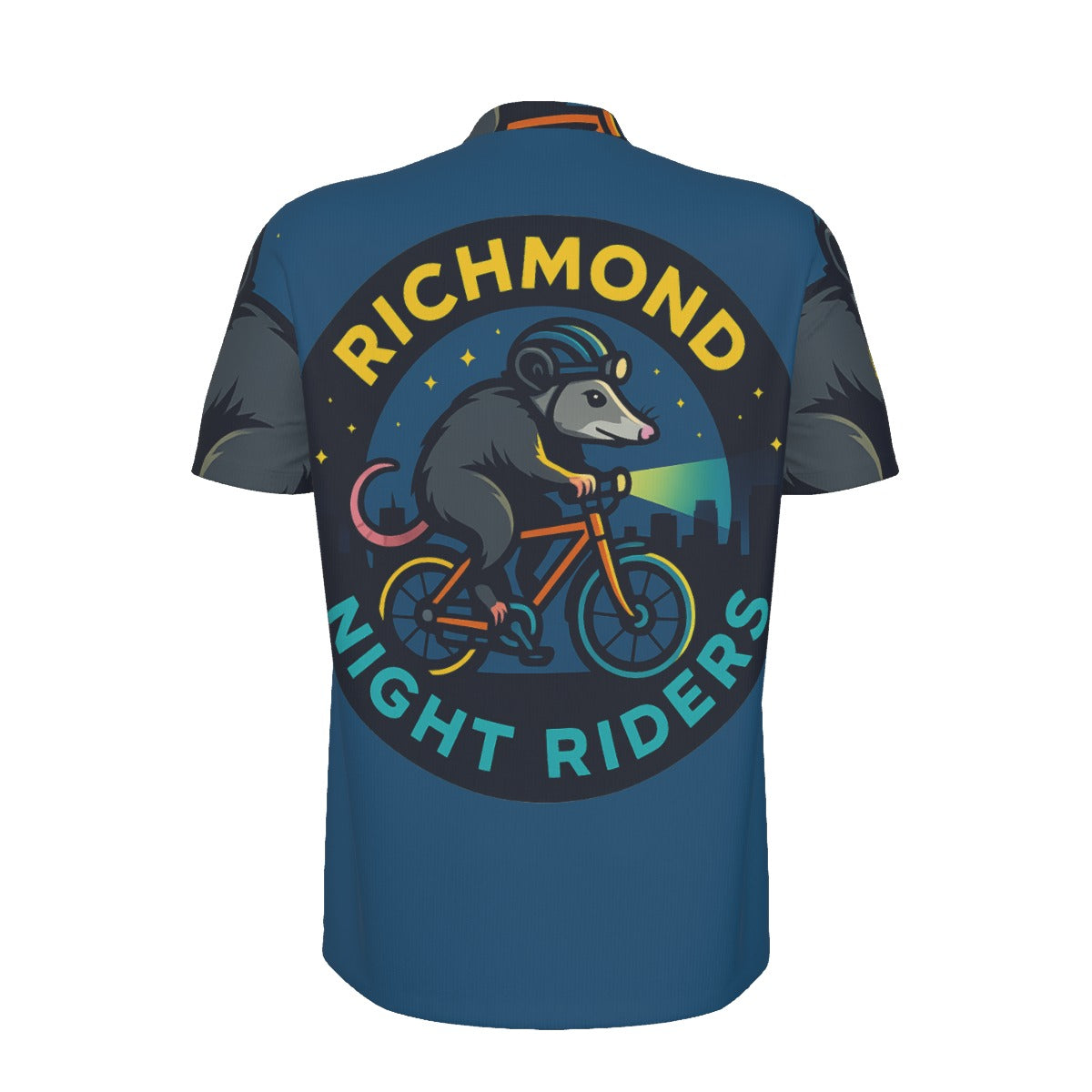 Richmond Night Riders LOGO All-over Print Men's MTB Jersey With Black Zipper
