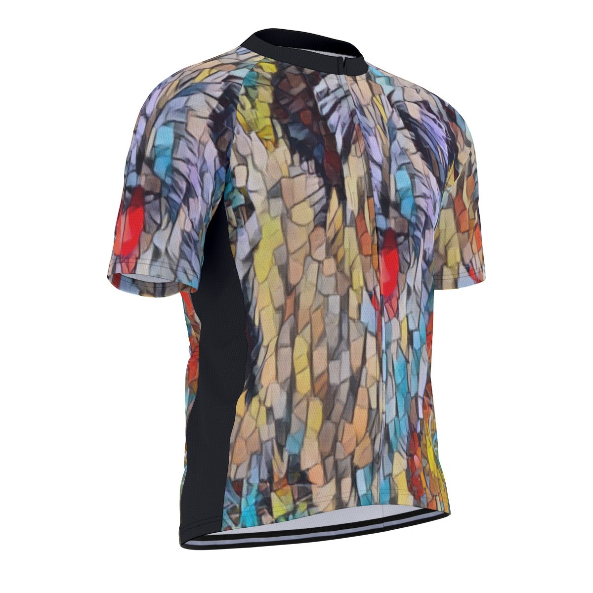 Dog Mosaic All-Over Print Raglan Men's Cycling Jersey