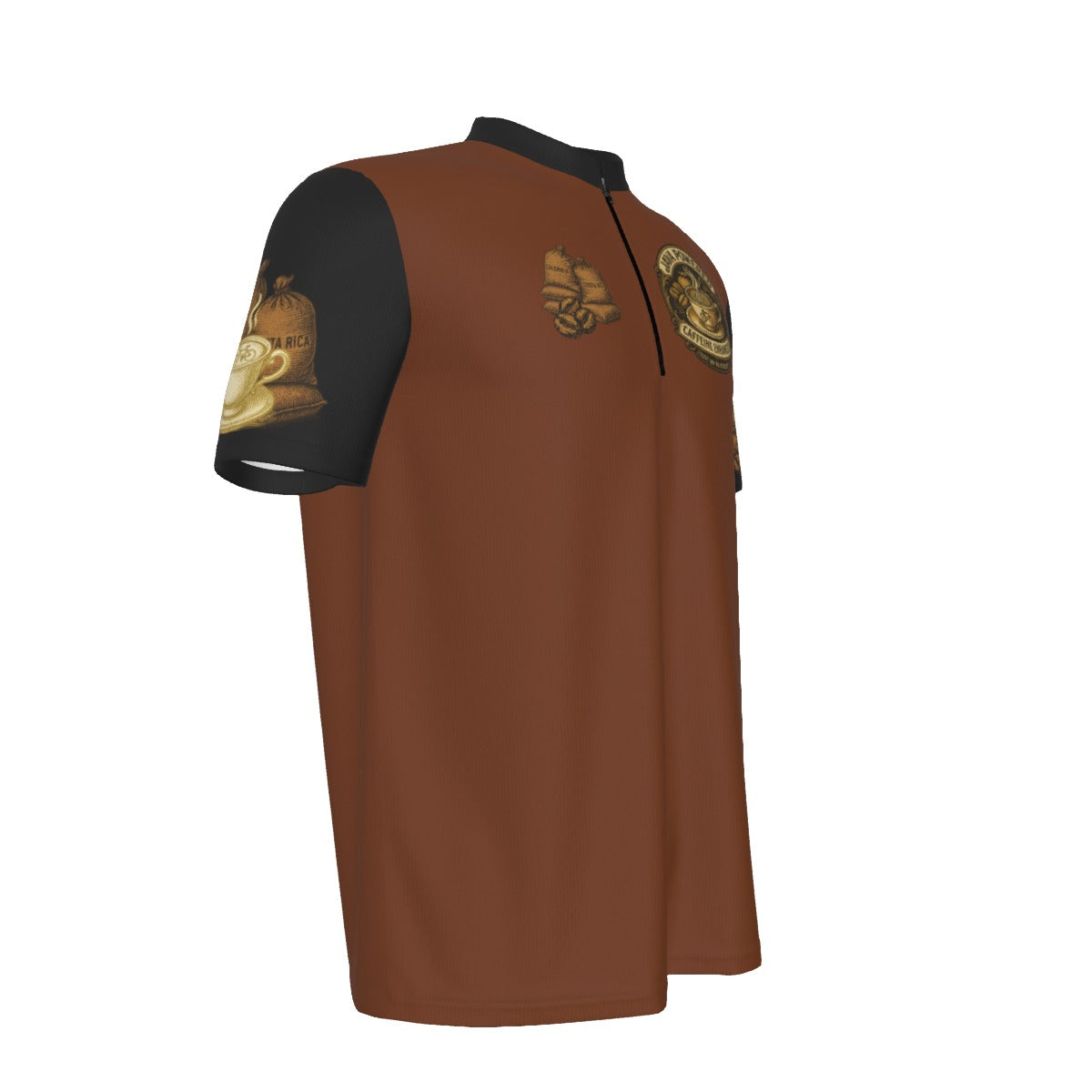 Java Powered All-over Print Men's MTB Jersey With Black Zipper