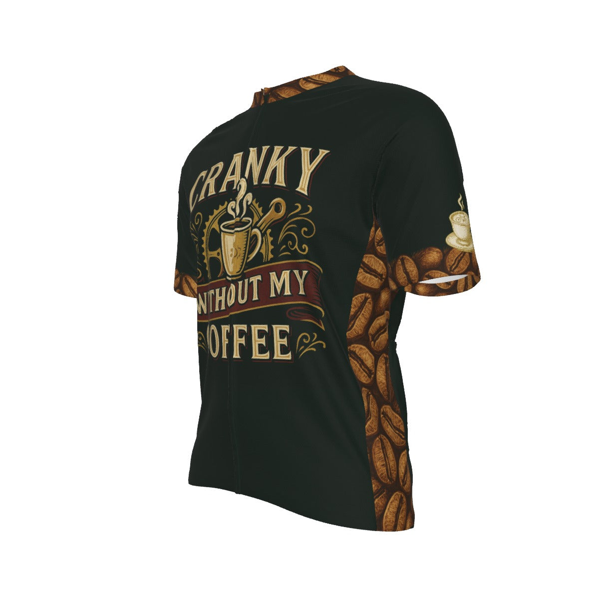 Cranky Without My Coffee All-Over Print Raglan Men's Cycling Jersey
