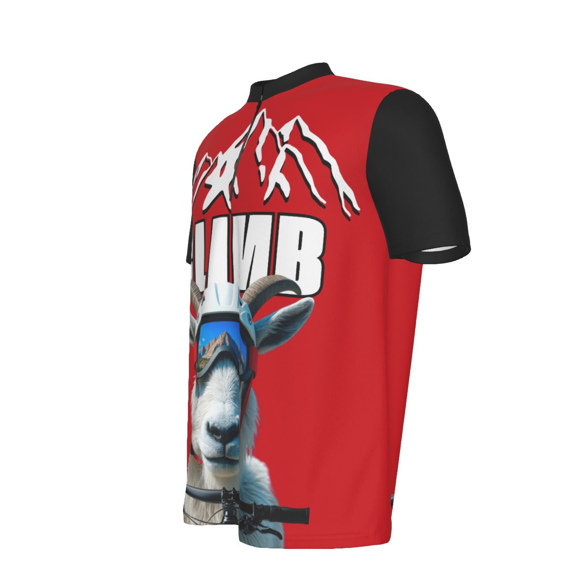 CLIMB Like a Mountain Goat All-over Print Men's MTB Jersey With Black Zipper