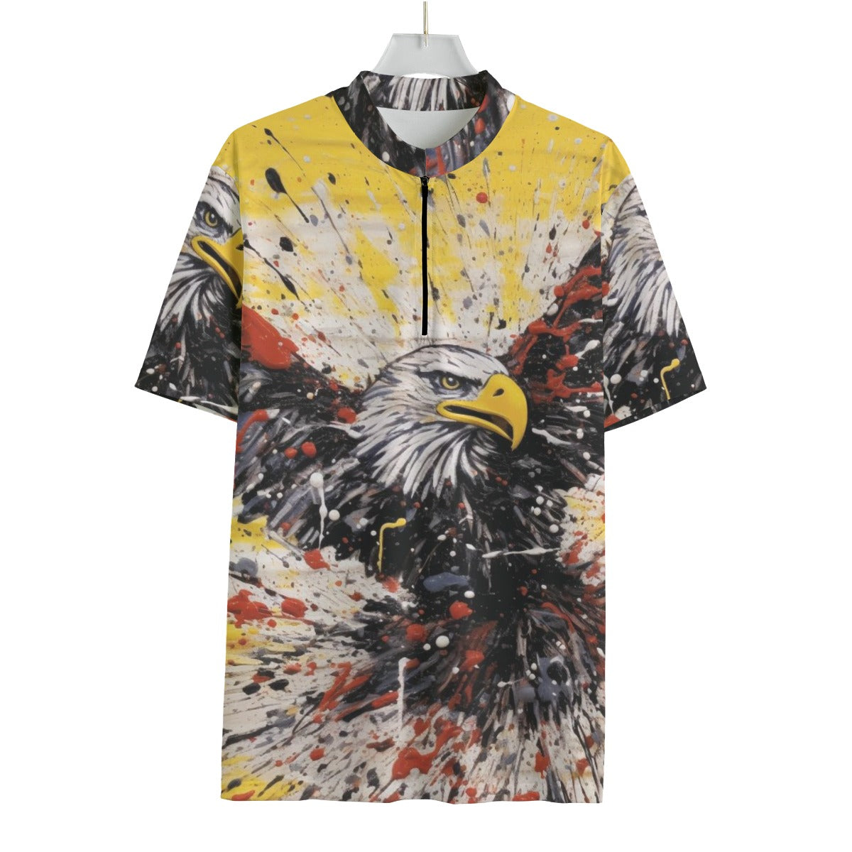 Dirt Eagle MTB Jersey All-over Print Men's With Black Zipper