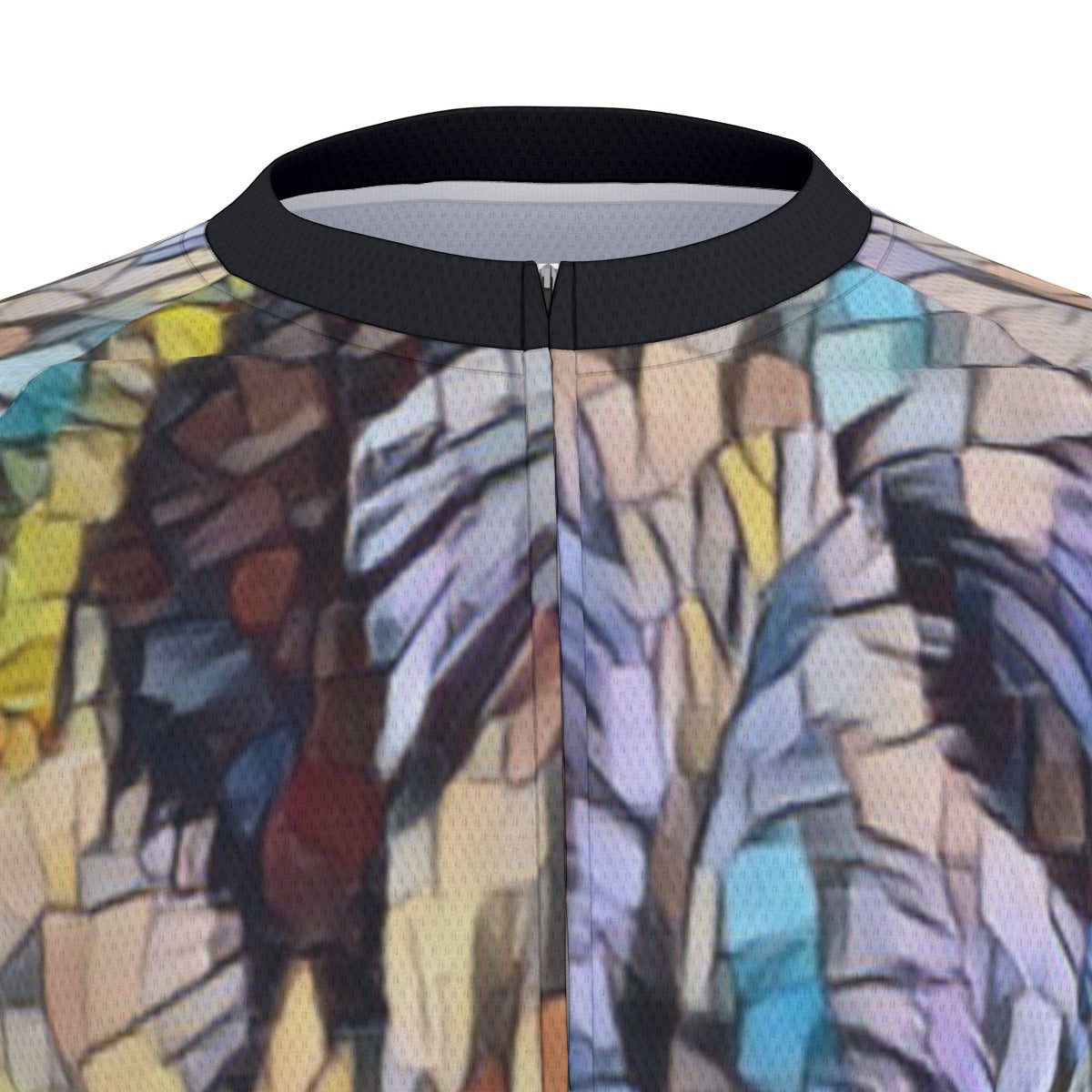 Dog Mosaic All-Over Print Raglan Men's Cycling Jersey