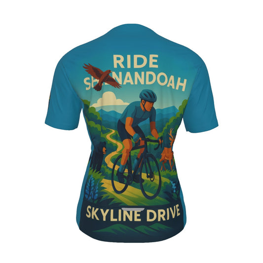 Ride Skyline Drive Shenandoah NP All-Over Print Raglan Men's Cycling Jersey