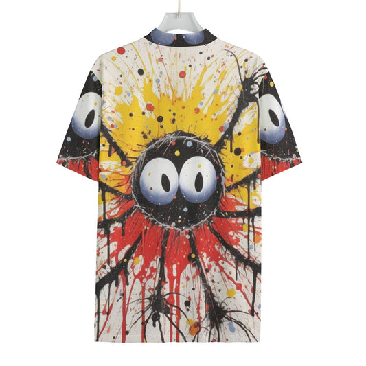 THE WATCHER Splatter Paint All-over Print Men's MTB Jersey With Black Zipper