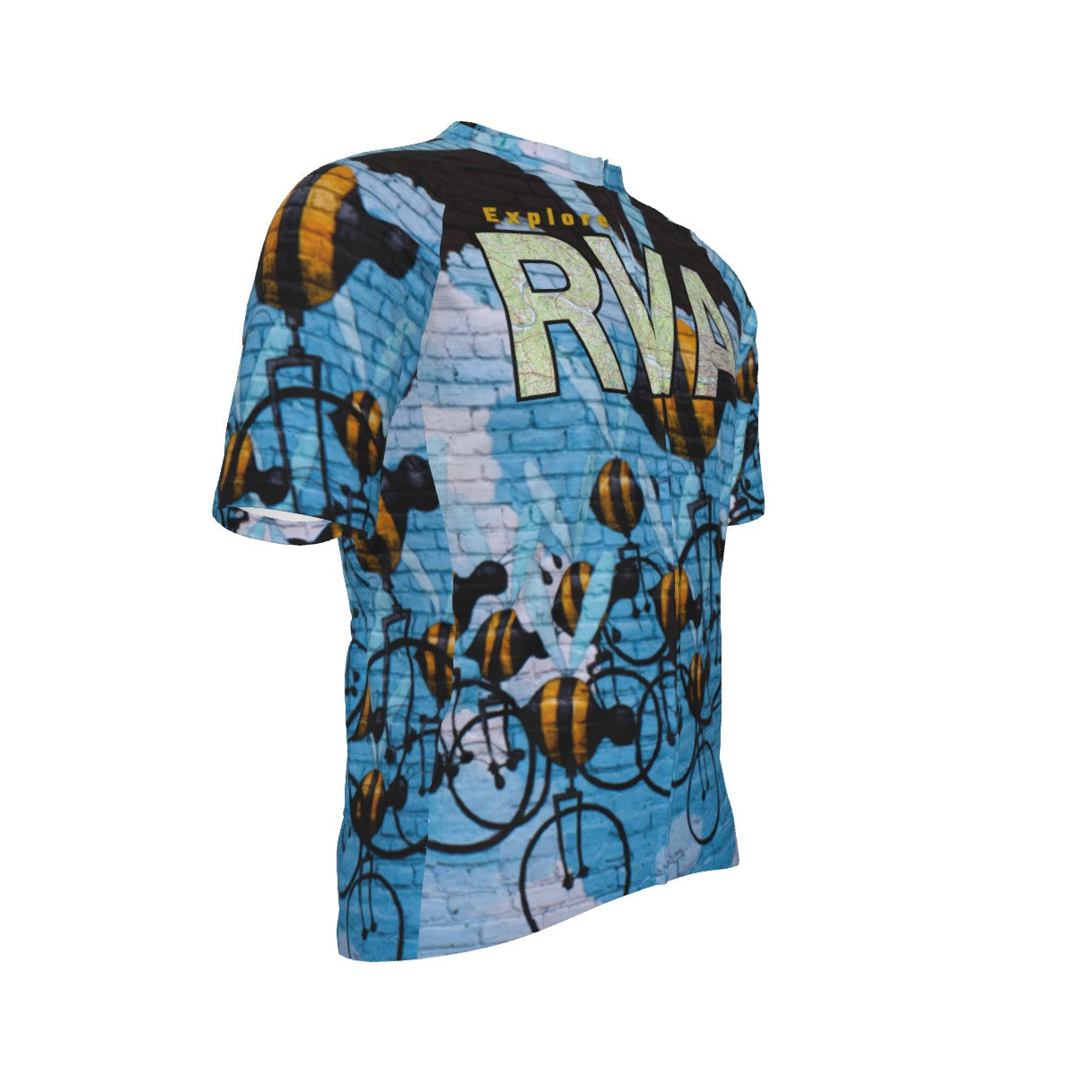 Bee Cycles All-Over Print Raglan Men's Cycling Jersey