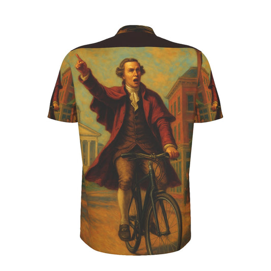 Patrick Henry Give Me Liberty To Ride All-over Print Men's MTB Jersey With Black Zipper