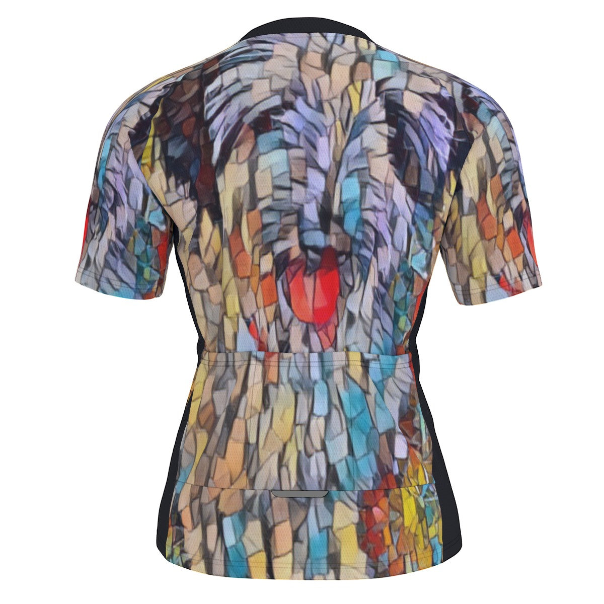 Dog Mosaic All-Over Print Raglan Men's Cycling Jersey
