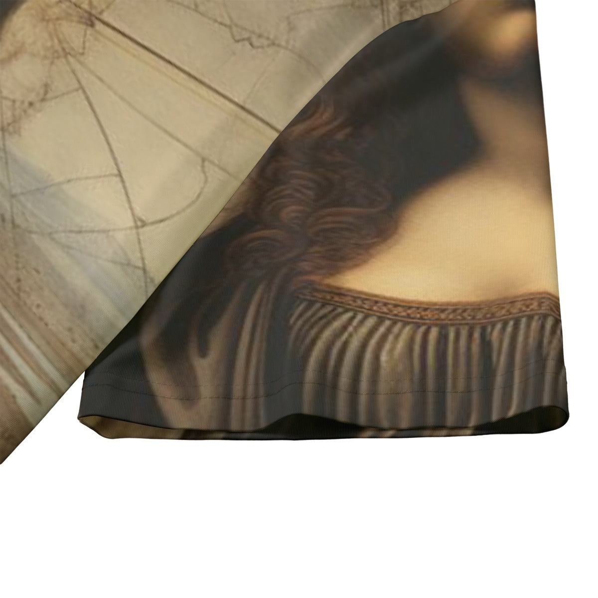 Mona Lisa Maybe All-over Print Men's MTB Jersey With Black Zipper