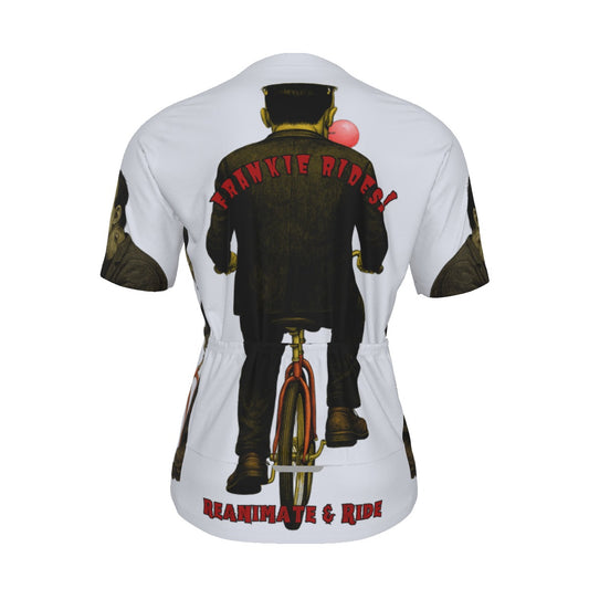 Frankie Rides All-Over Print Raglan Men's Cycling Jersey