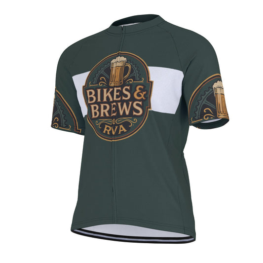 Bikes & Brews All-Over Print Raglan Men's Cycling Jersey