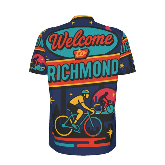 Welcome to Richmond All-over Print Men's MTB Jersey With Black Zipper
