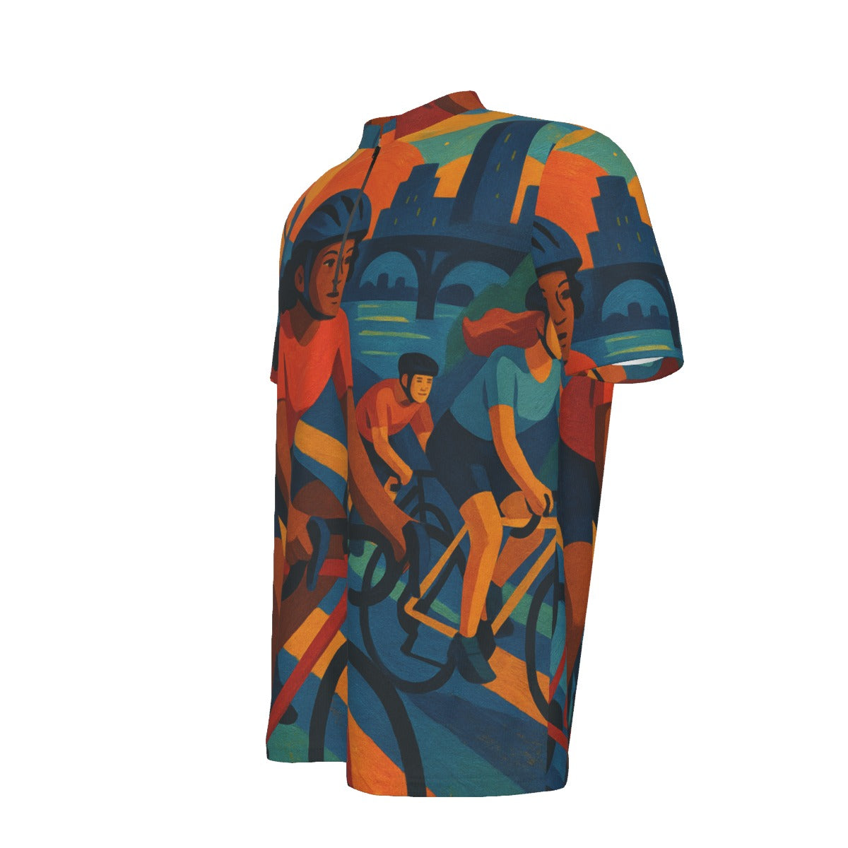 RVA Rides All-over Print Men's MTB Jersey With Black Zipper