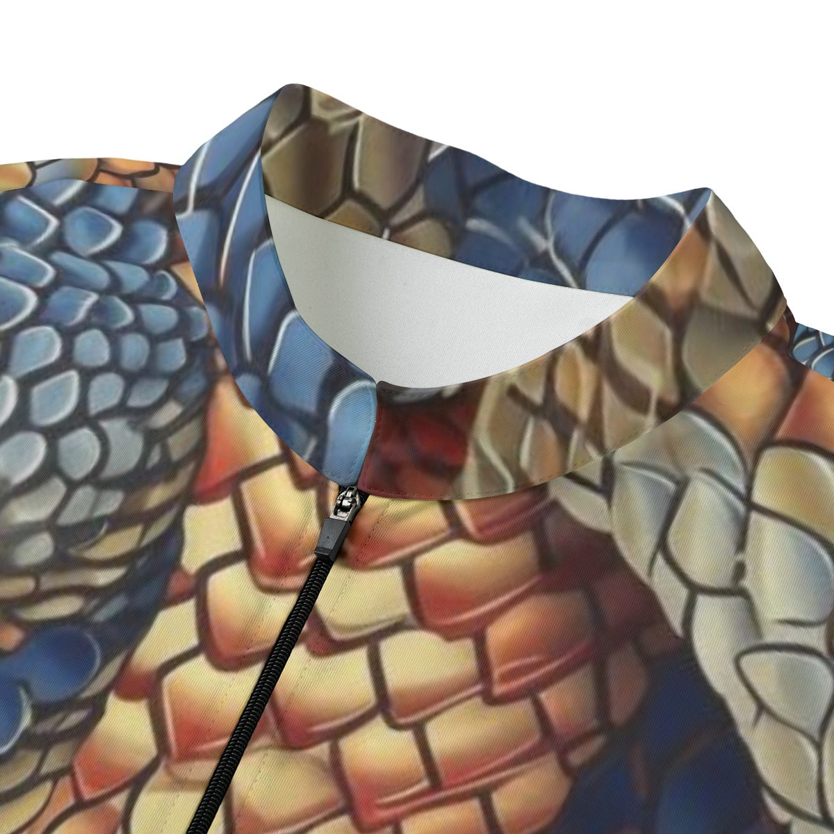 Snake Skin/Snake Eye All-over Print Men's MYB Jersey With Black Zipper