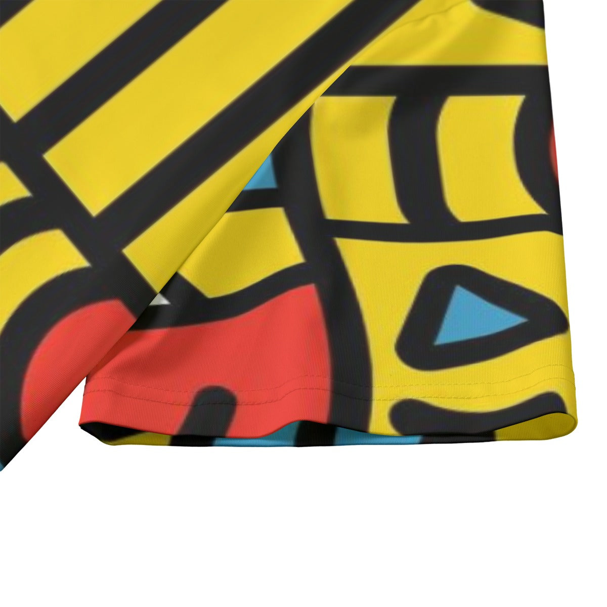 Colorful Abstract All-over Print Men's MTB Jersey With Black Zipper