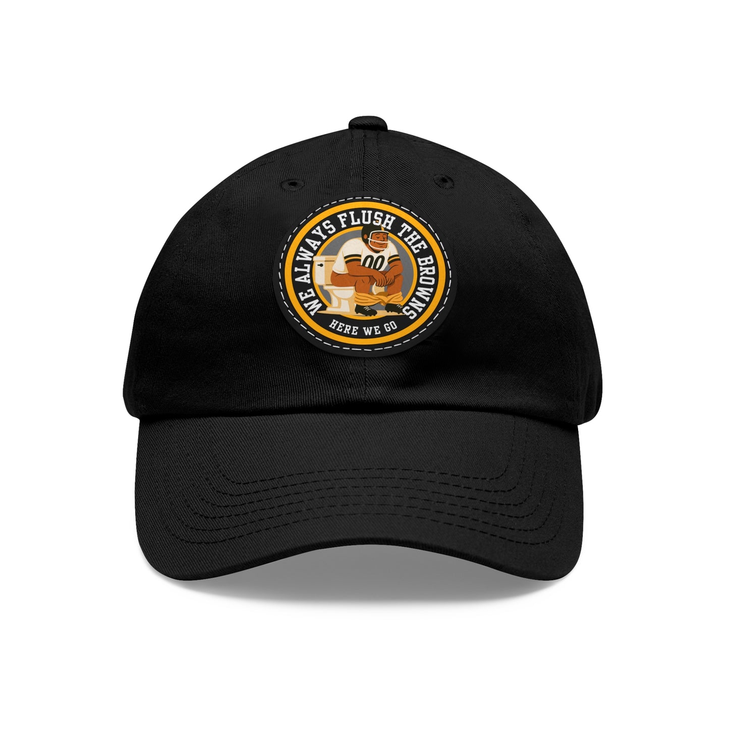 Humorous Dad Hat with Leather Patch, Casual Dad Cap, Gift for Dad, Fun Father's Day Accessory, Unique Outdoor Hat