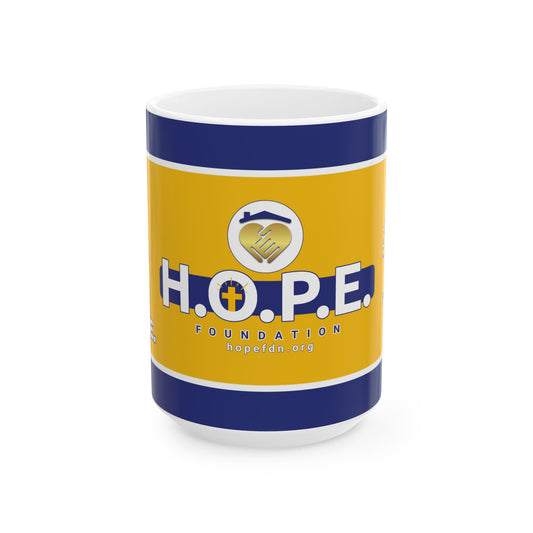 Inspirational Ceramic Mug for HOPE Supporters - Perfect for Gifts, Coffee Lovers, Fundraising, Charity Events, and Daily Inspiration
