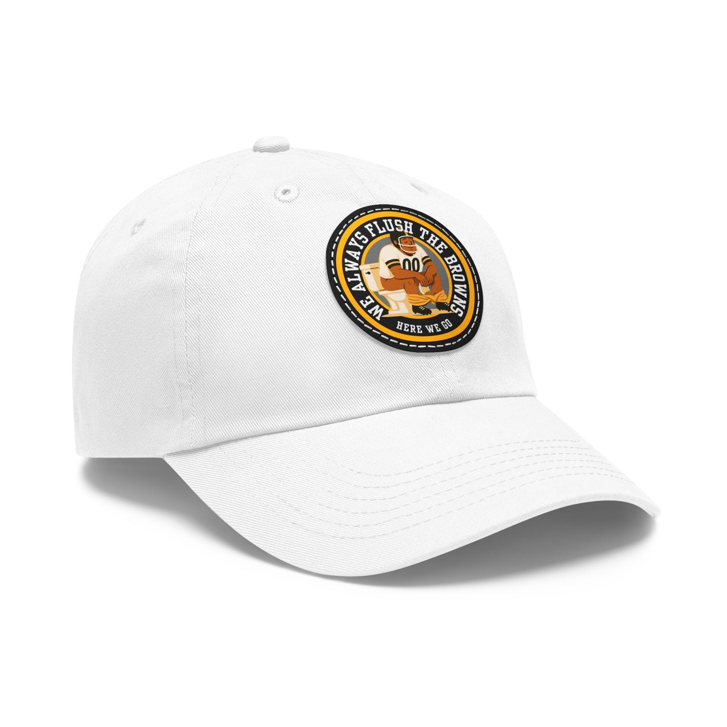 Humorous Dad Hat with Leather Patch, Casual Dad Cap, Gift for Dad, Fun Father's Day Accessory, Unique Outdoor Hat