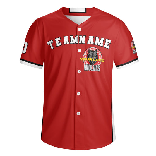 Custom Personalized Short Sleeve Baseball Jersey with Logo & Name