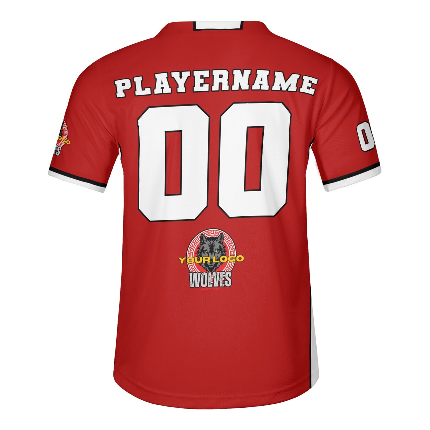 Custom Personalized Short Sleeve Baseball Jersey with Logo & Name