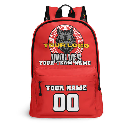 Custom Personalized 17 Inch Twill (PU) Leather School Backpack