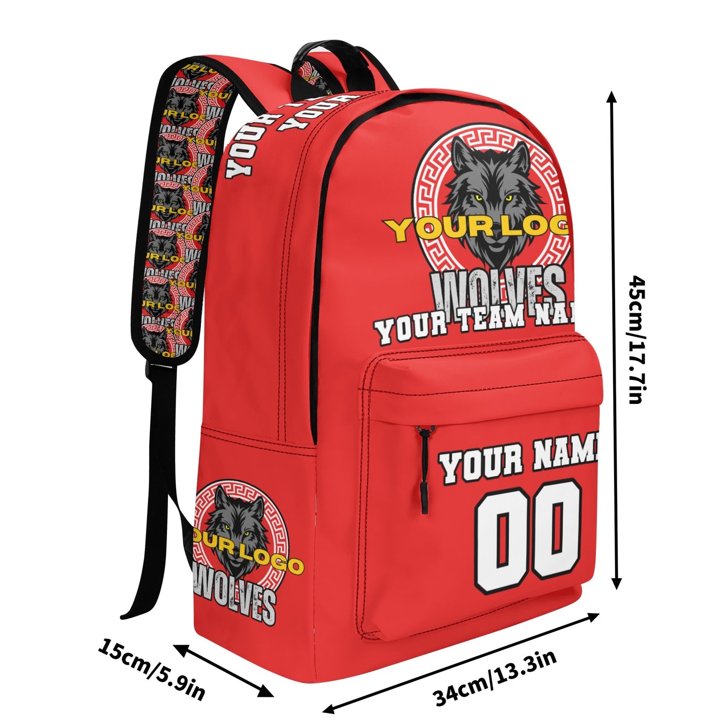 Custom Personalized 17 Inch Twill (PU) Leather School Backpack