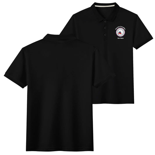 Cerro Gordo GOP Exec Committee Personalized US- Black Polo Shirt