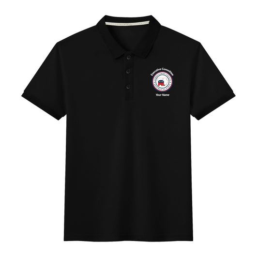 Cerro Gordo GOP Exec Committee Personalized US- Black Polo Shirt