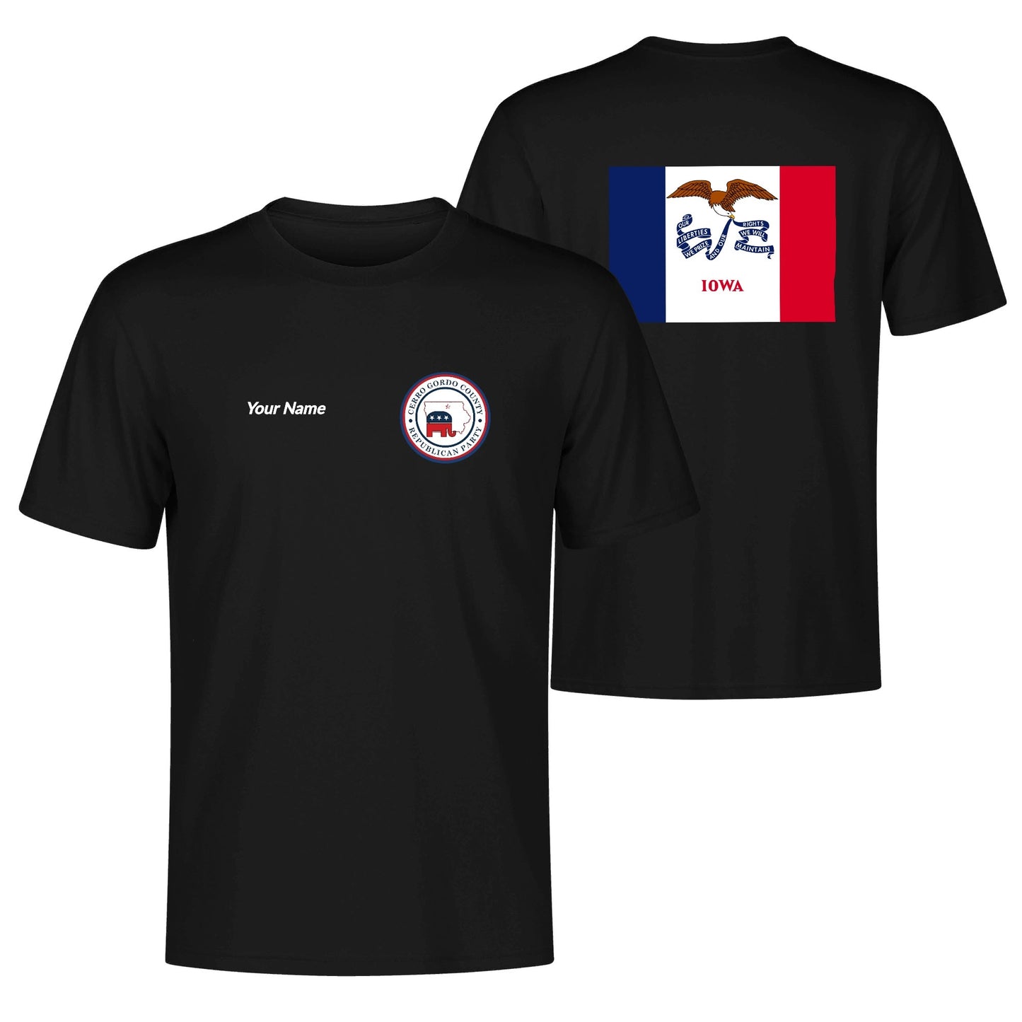 Cerro Gordo GOP Double Side Printed in US -Unisex Crew Neck Short Sleeve T Shirts