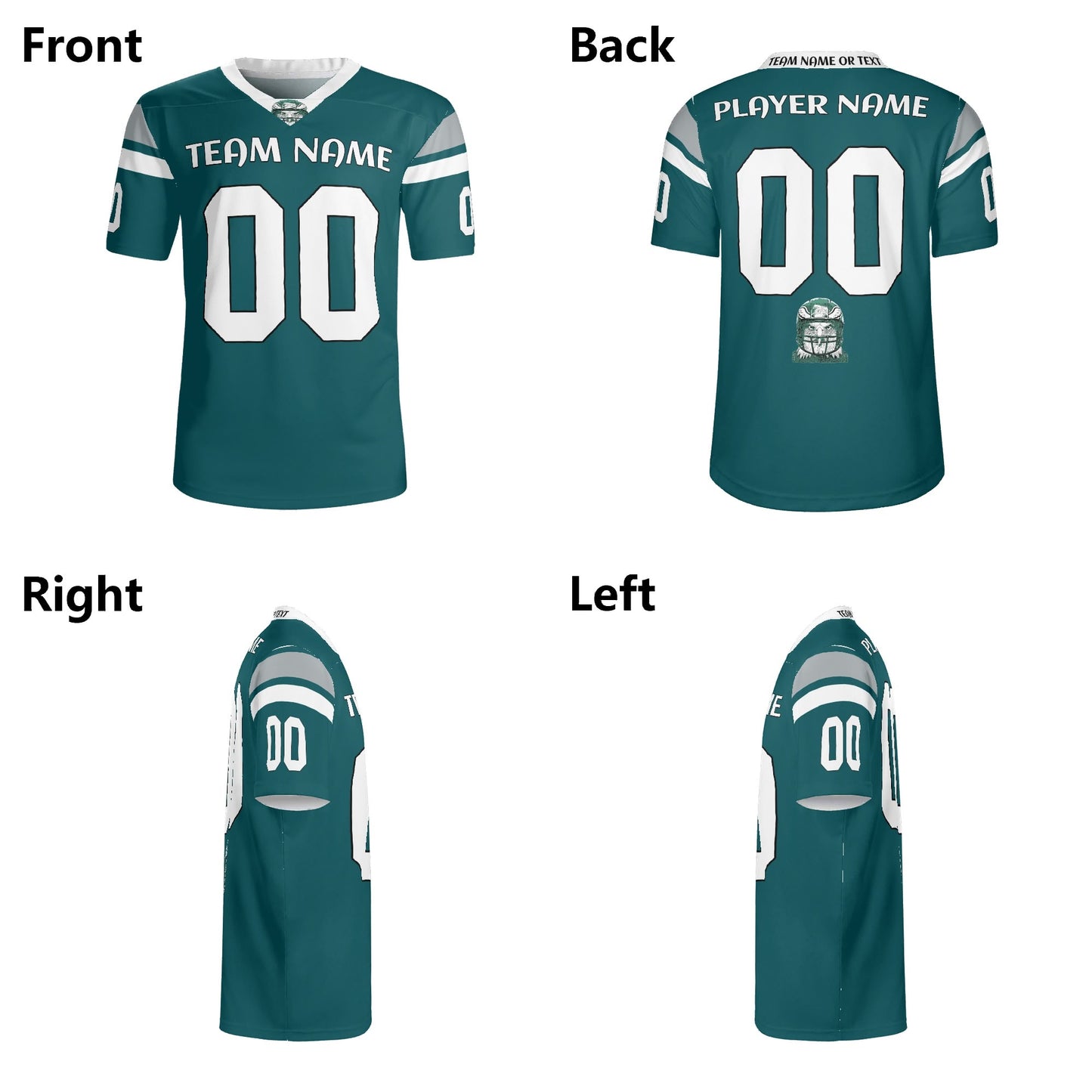 Night Game Midnight Green Football Jersey - Eagle Vibe - Personalized Name & Number