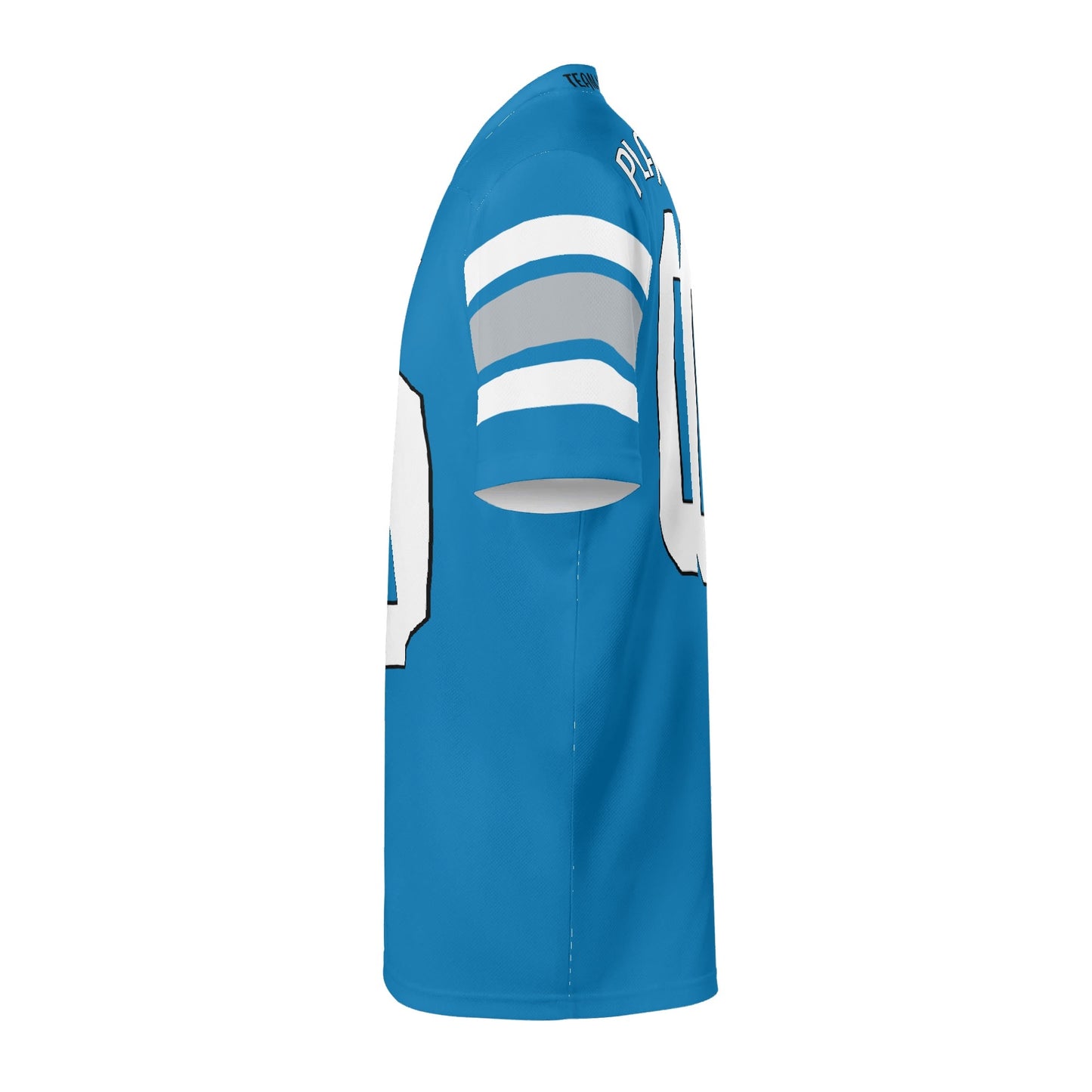 Motor City Blue Wordmark Football Jersey - Custom Name & Number - Quick-Dry Mesh