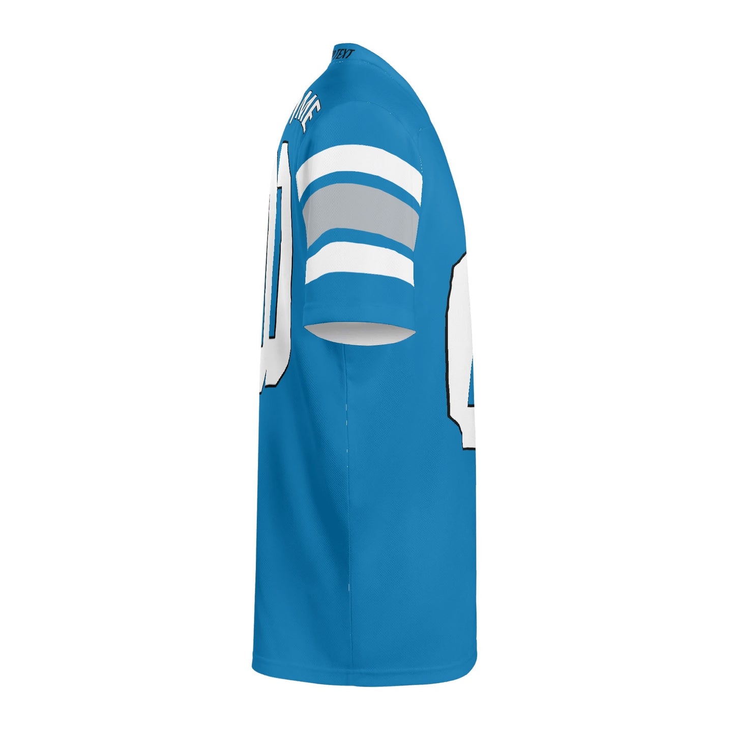 Motor City Blue Wordmark Football Jersey - Custom Name & Number - Quick-Dry Mesh