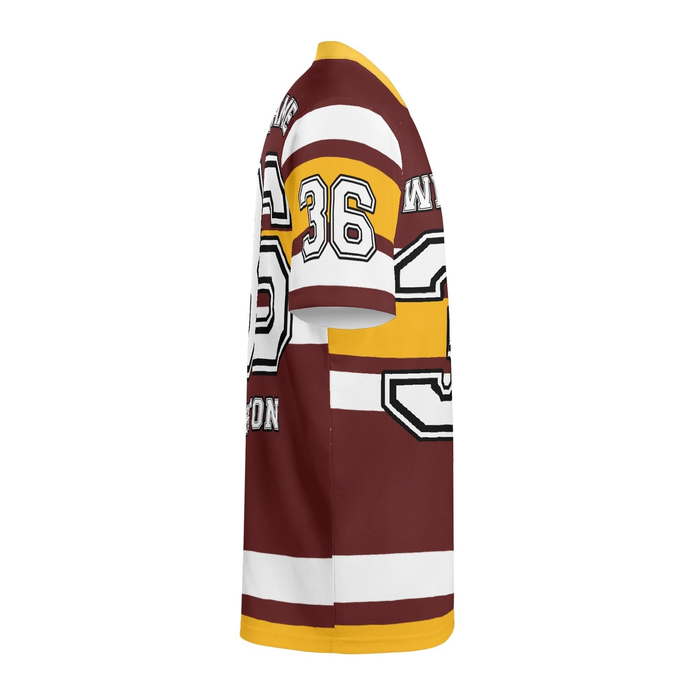 Gridiron Classic Burgundy-Gold Football Jersey - Personalized Name & Number - Pro-Look Finish