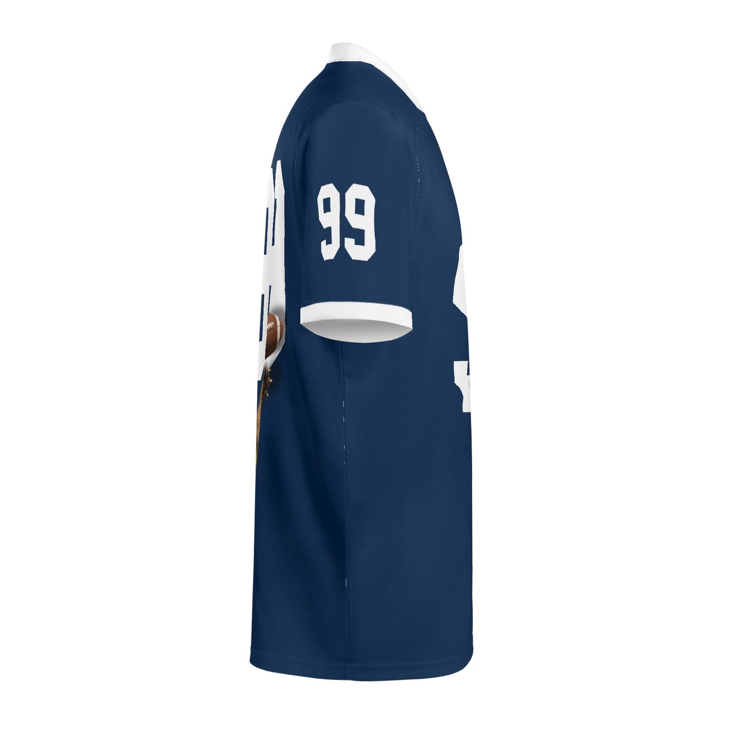 Clutch Catch Mountain Lion Mascot Navy Football Jersey - Custom Number - Quick-Dry Mesh