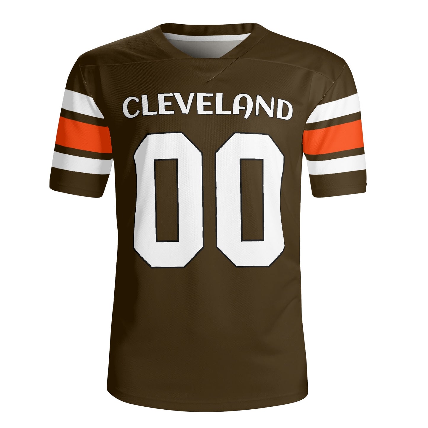 Rust-Belt Grit Brown/Orange Football Jersey - Custom Name & Number - Game-Day Mesh
