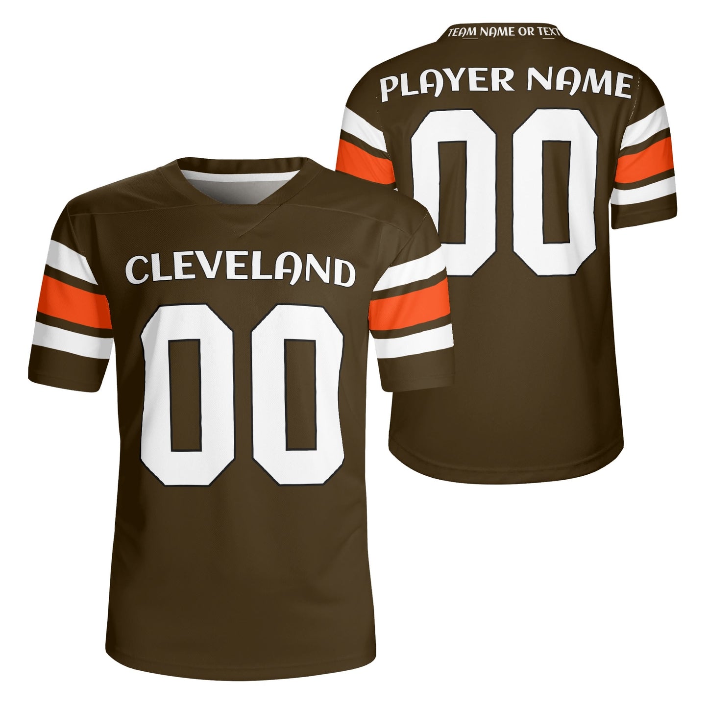 Rust-Belt Grit Brown/Orange Football Jersey - Custom Name & Number - Game-Day Mesh