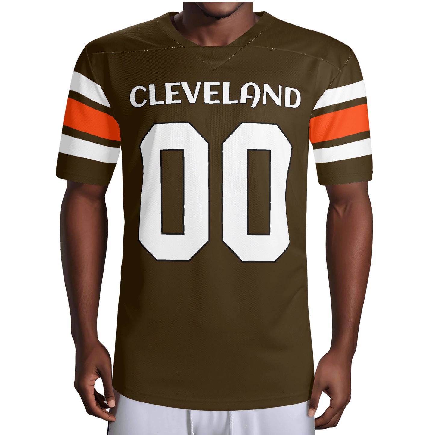 Rust-Belt Grit Brown/Orange Football Jersey - Custom Name & Number - Game-Day Mesh